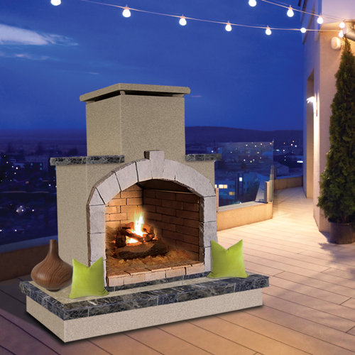 Cal Flame 78'' H Propane Outdoor Fireplace Wayfair